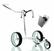 Handmatige golftrolley Jucad Carbon 3-Wheel SET White/Black Handmatige golftrolley