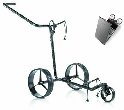 Handmatige golftrolley Jucad Carbon 3-Wheel SET Black Handmatige golftrolley - 1