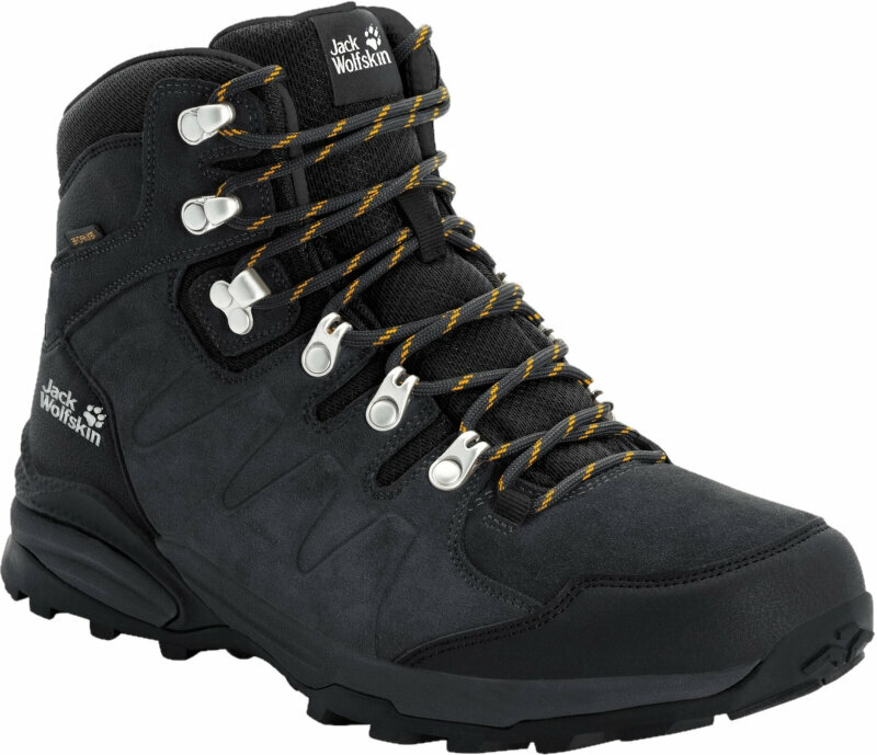 Chaussures outdoor hommes Jack Wolfskin Refugio Texapore Mid Phantom/Burly Yellow XT 40 Chaussures outdoor hommes
