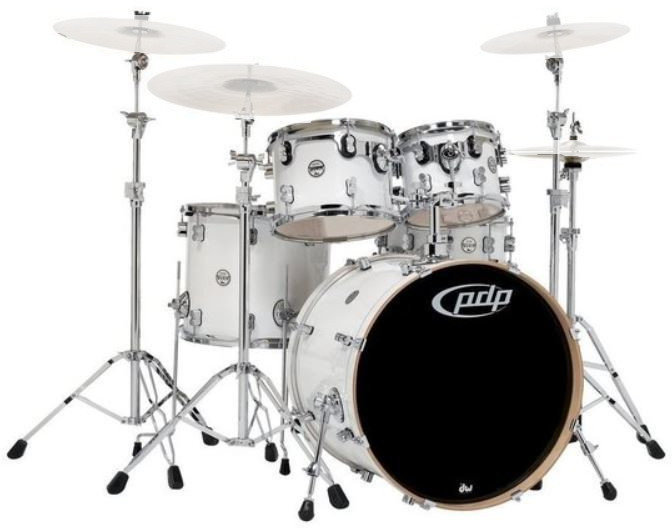 Set de tobe acustice PDP by DW Concept Set 5 pcs 20" Pearlescent White Set de tobe acustice
