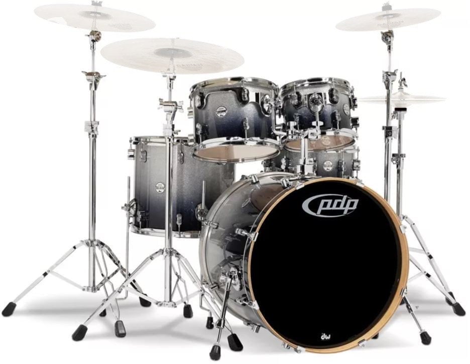 Akustická bicí souprava PDP by DW Concept Set 5 pcs 20" Silver to Black Sparkle Fade
