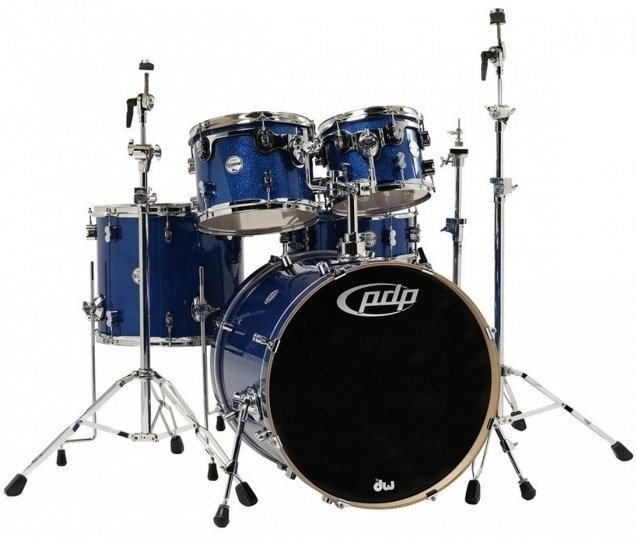 Set de tobe acustice PDP by DW Concept Set 5 pcs 20" Blue Sparkle Set de tobe acustice