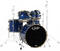Akoestisch drumstel PDP by DW Concept Shell Pack 5 pcs 20" Blue Sparkle