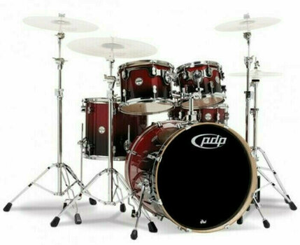 Akustik-Drumset PDP by DW Concept Set 5 pcs 22" Red to Black Sparkle Fade - 1