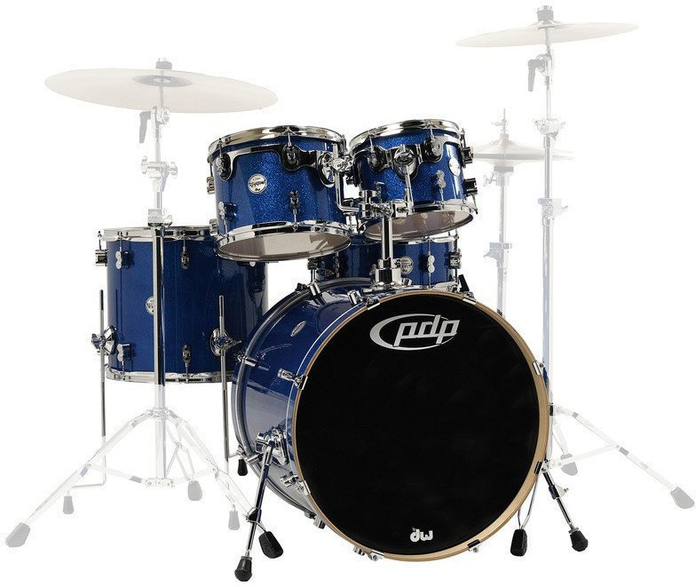 Akustická bicí souprava PDP by DW Concept Shell Pack 5 pcs 22" Blue Sparkle