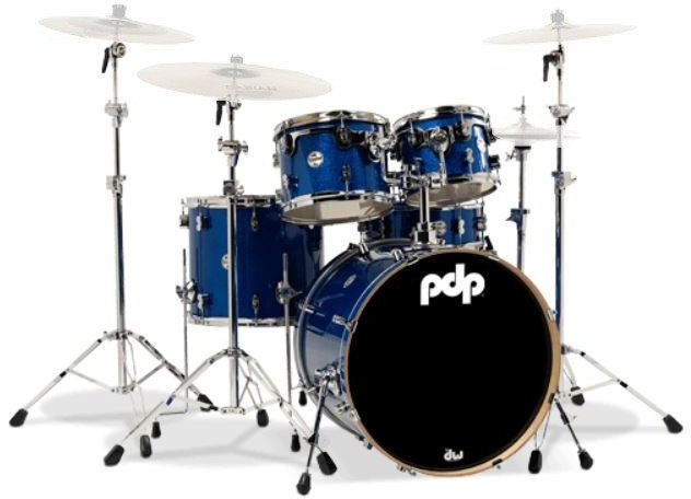 Akustik-Drumset PDP by DW Concept Set 5 pcs 22" Blue Sparkle
