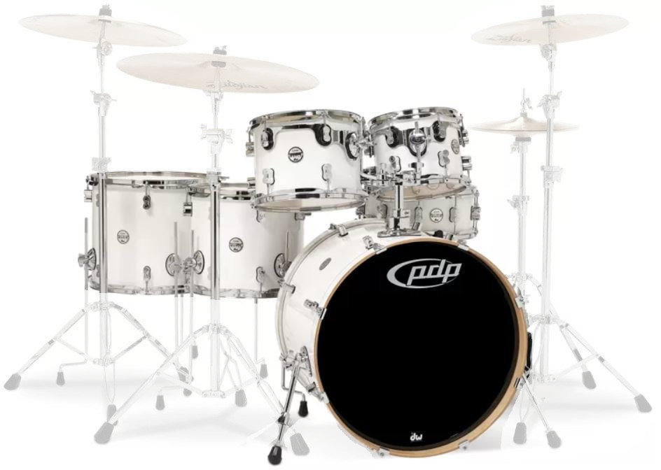 Set de tobe acustice PDP by DW Concept Shell Pack 6 pcs 22" Pearlescent White