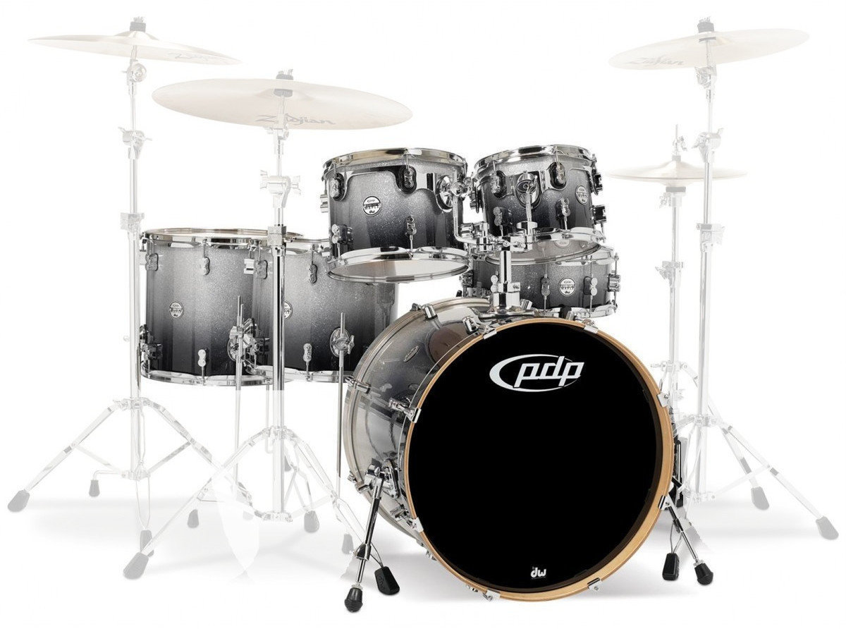 Set akustičnih bubnjeva PDP by DW Concept Shell Pack 6 pcs 22" Silver to Black Sparkle Set akustičnih bubnjeva