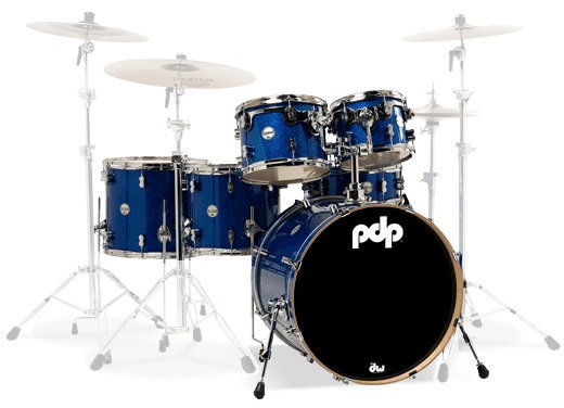 Akoestisch drumstel PDP by DW Concept Shell Pack 6 pcs 22" Blue Sparkle