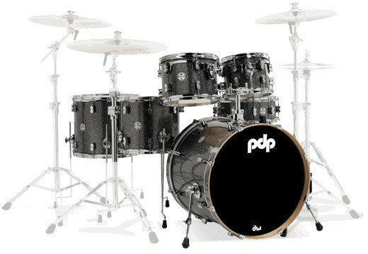 Conjunto de batería acústica PDP by DW Concept Shell Pack 6 pcs 22" Black Sparkle