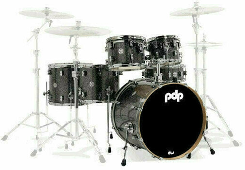 Zestaw perkusji akustycznej PDP by DW Concept Shell Pack 6 pcs 22" Black Sparkle - 1