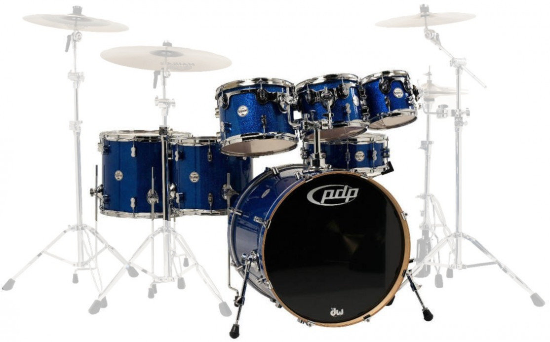 Akustik-Drumset PDP by DW Concept Shell Pack 7 pcs 22" Blue Sparkle