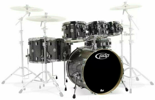 Akustická bicí souprava PDP by DW Concept Shell Pack 7 pcs 22" Silver To Black Fade - 1