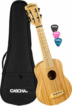 Szoprán ukulele Cascha HH 2312 Bamboo Szoprán ukulele Natural - 1