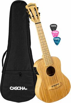 Koncert ukulele Cascha HH 2313E Bamboo Koncert ukulele Natural - 1