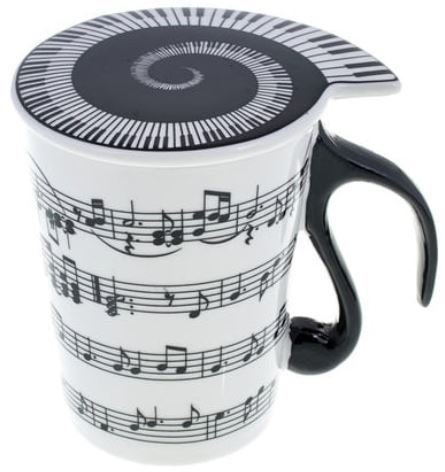 Mug Music Sales Cup with Lid ''Staff Lines''