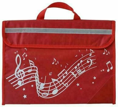 Music Note Bag Music Sales Wavy Stave Red - 1