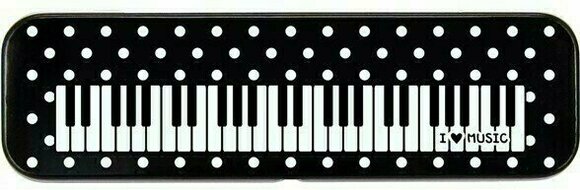 Music Pen/Pencil Music Sales Keyboard Design Tin Pencil Case in Polka Dot - 1
