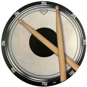 Mouse Pad Music Sales Drum Head And Sticks Mouse Pad