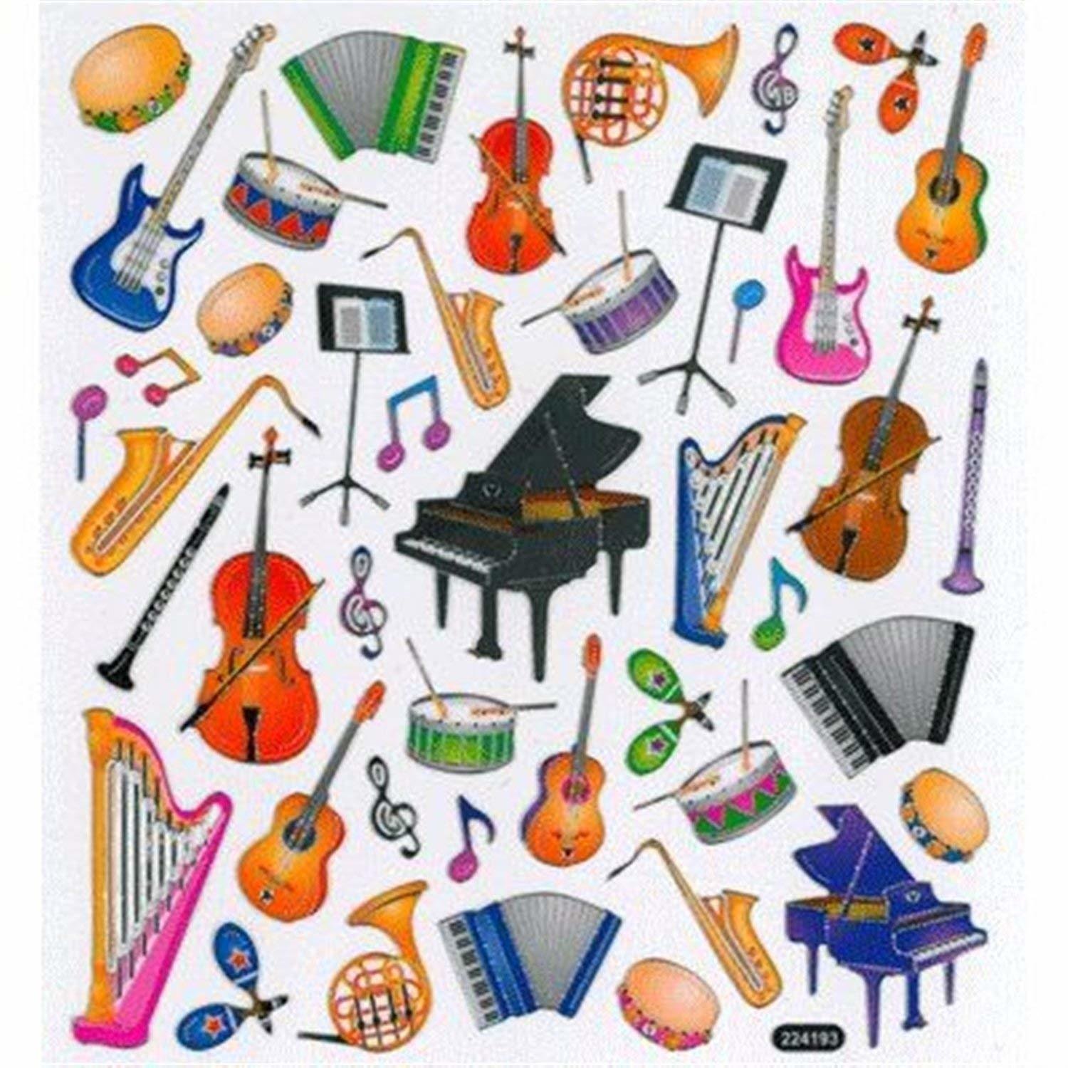 Naklejki Music Sales Stickers Musical Instruments