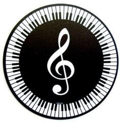 Music Sales Mouse Pad Treble Clef/Keyboard Mouse Pad Black-White