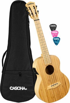 Tenor ukulele Cascha HH 2314E Bamboo Tenor ukulele Natural (Oštećeno) - 1
