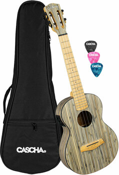 Tenor ukulele Cascha HH 2317E Bamboo Tenor ukulele Graphite - 1