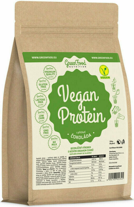 Fitnes potraviny Green Food Nutrition Protein Oatmeal Gluten-free Porridge Kakao 500 g Fitnes potraviny