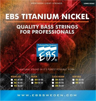 Bassokitaran kieli EBS TN-CM4 Titanium Nickel 45-105 - 1