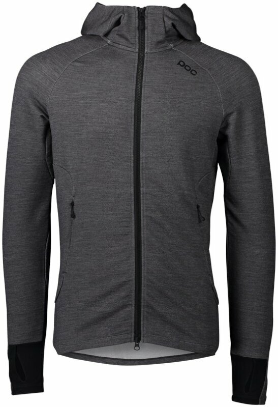 Odzież kolarska / koszulka POC Merino Zip Hood Bluza z kapturem Sylvanite Grey Melange L
