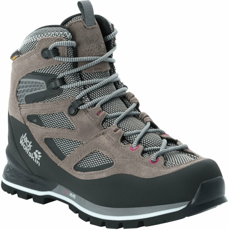 Chaussures outdoor femme Jack Wolfskin Force Crest Texapore Mid W Tarmac Grey/Pink 42 Chaussures outdoor femme