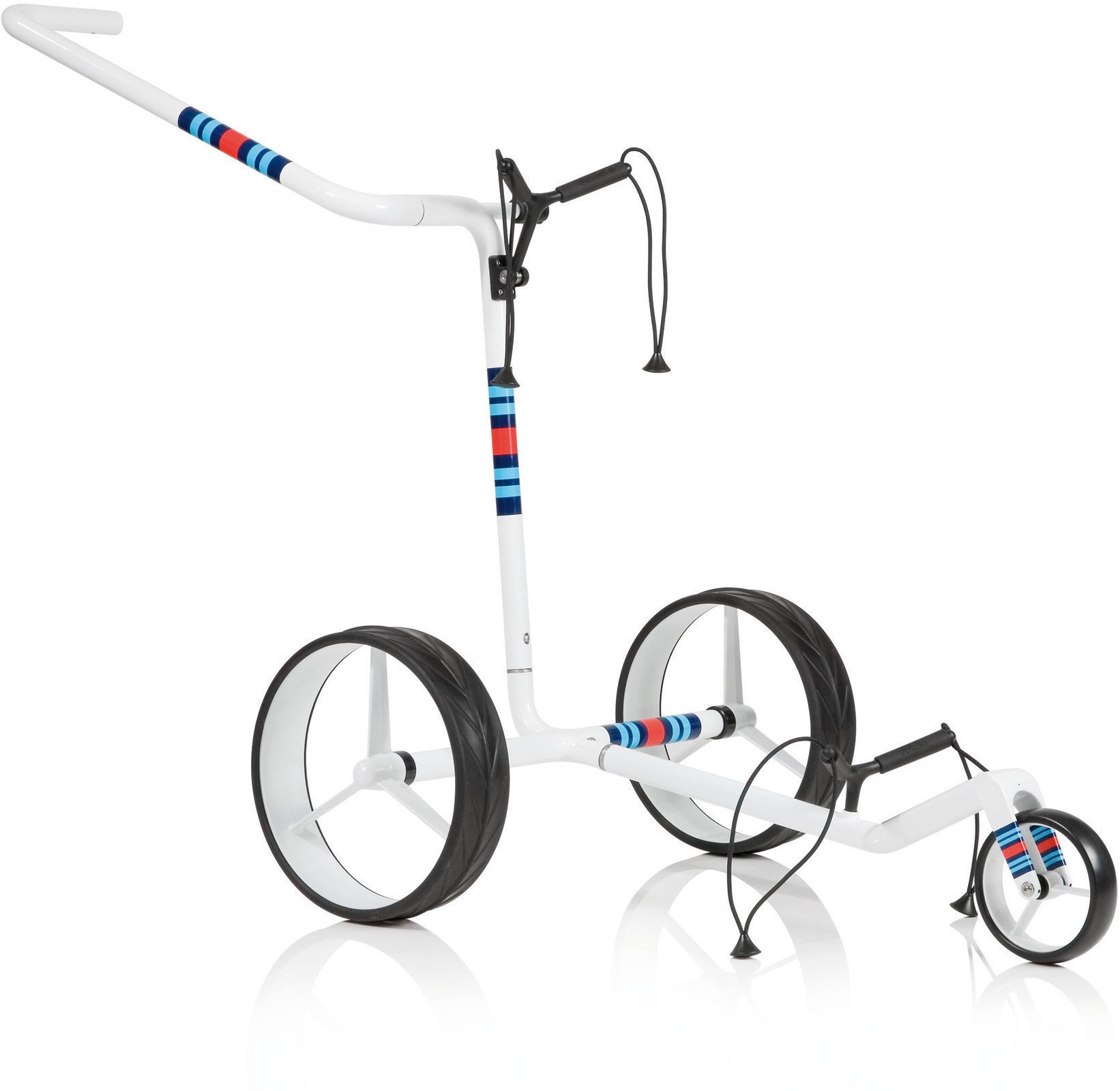 Ročni voziček za golf Jucad Carbon 3-Wheel White Ročni voziček za golf