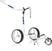 Pushtrolley Jucad Carbon 3-Wheel White Pushtrolley