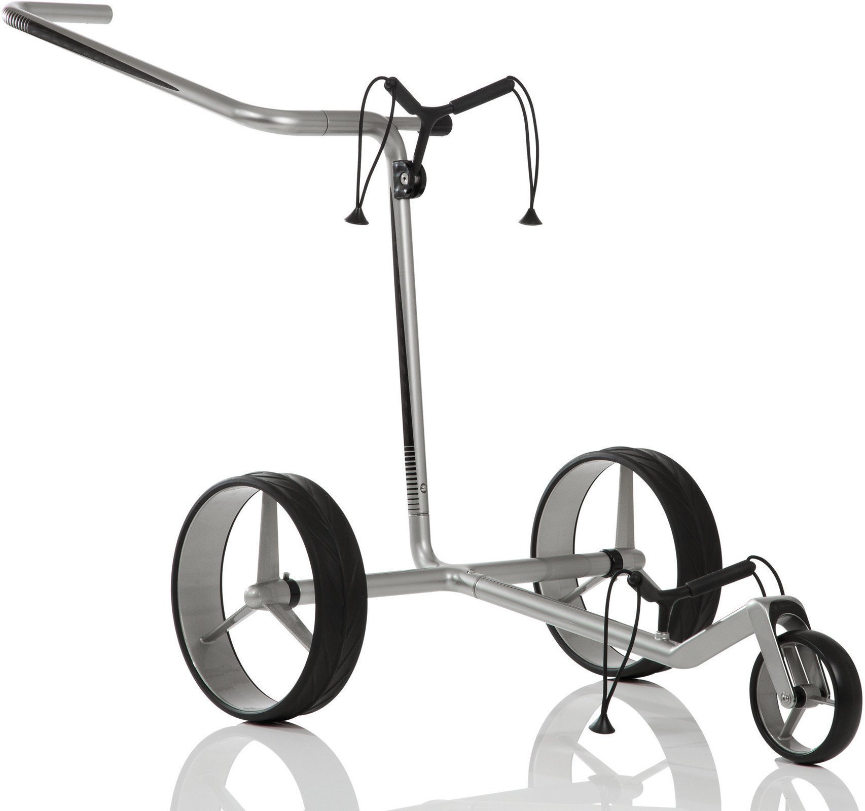 Manuálny golfový vozík Jucad Carbon 3-Wheel Silver/Black Manuálny golfový vozík