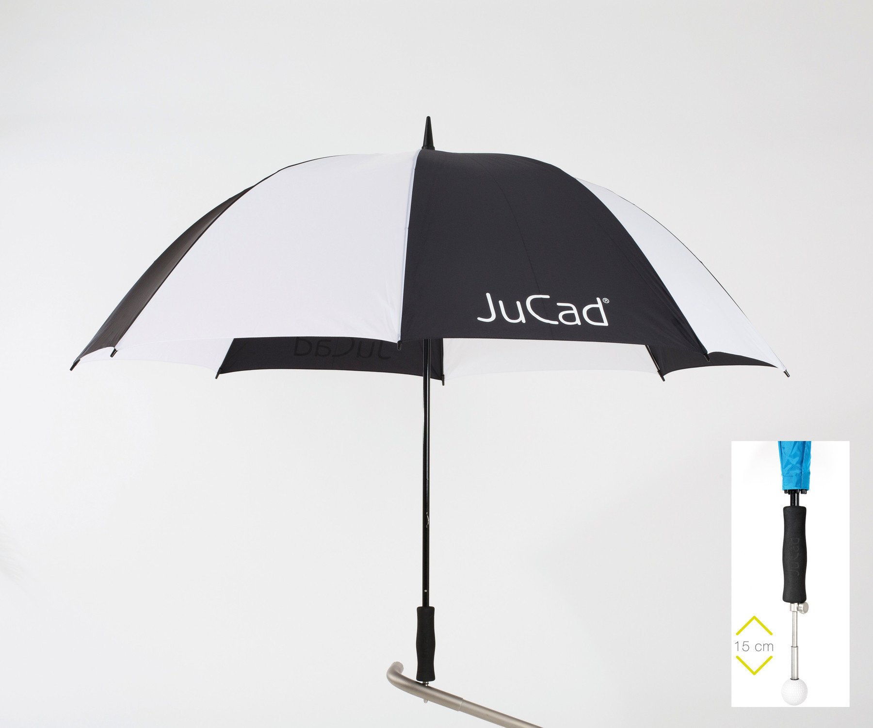 Parasol Jucad Telescopic Umbrella Black-White