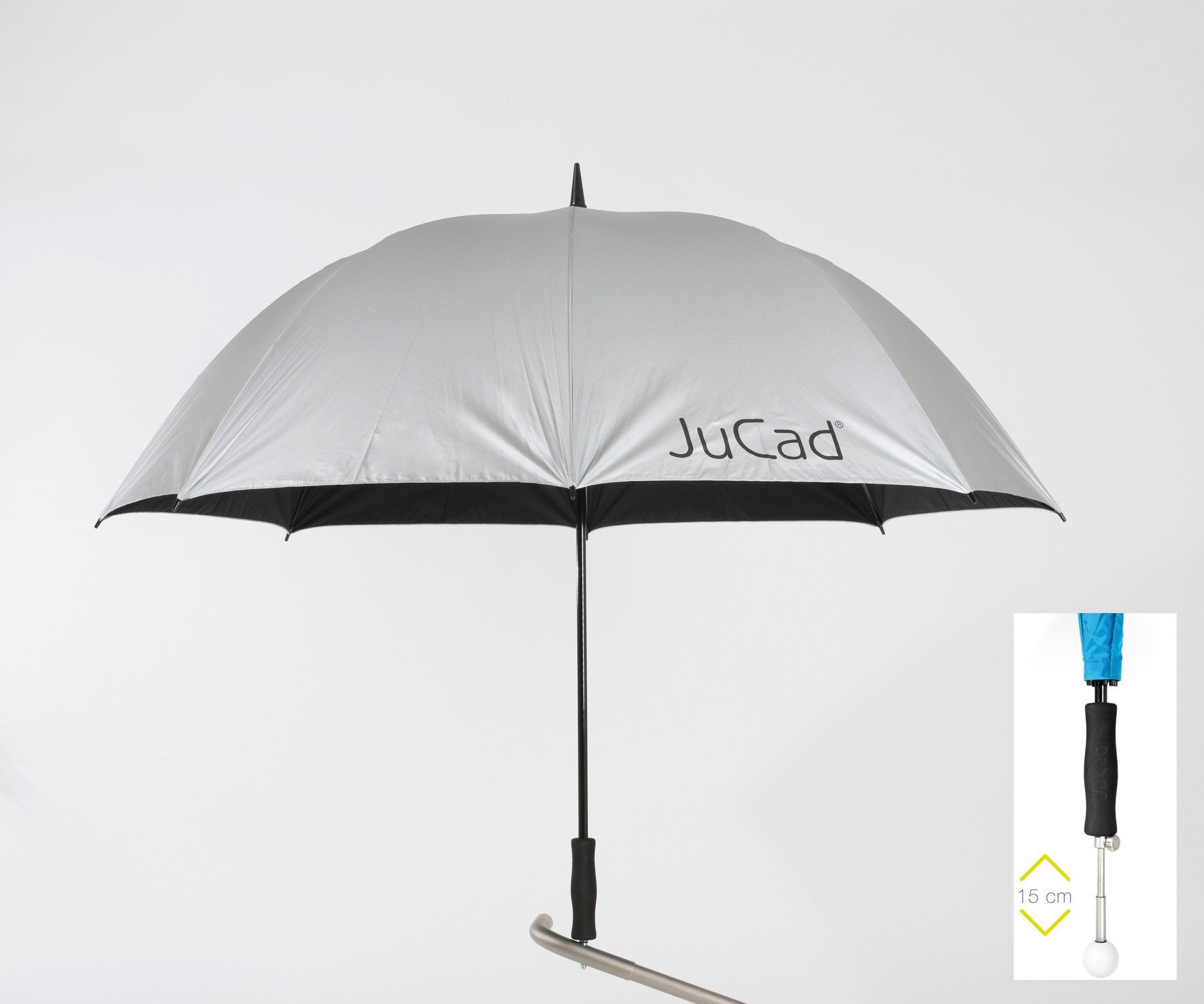 Regenschirm Jucad Telescopic Umbrella Silver