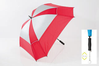 Jucad Telescopic Windproof Umbrella Red-Silver Jucad Telescopic Windproof Umbrella Red-Silver