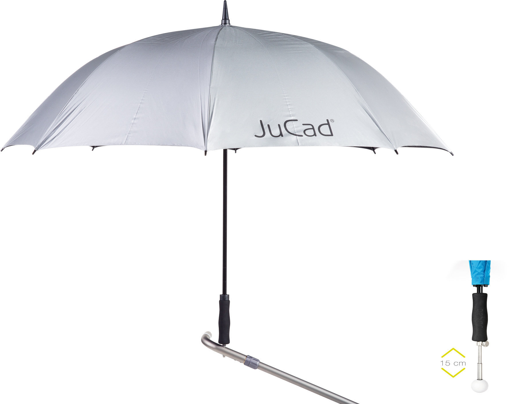 Dáždnik Jucad Telescopic Automatic Umbrella Silver