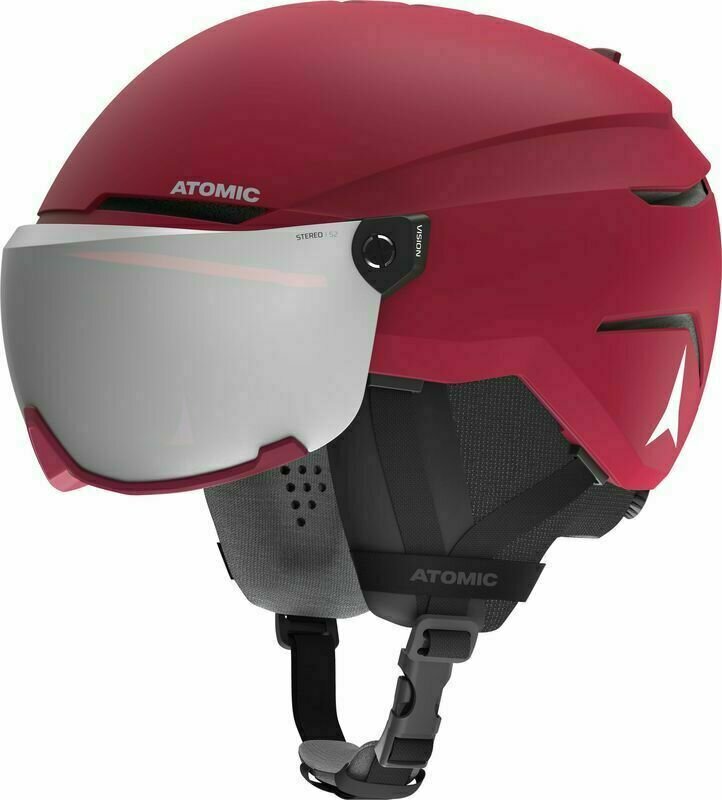 Каска за ски Atomic Savor Visor Stereo Dark Red M (55-59 cm) Каска за ски