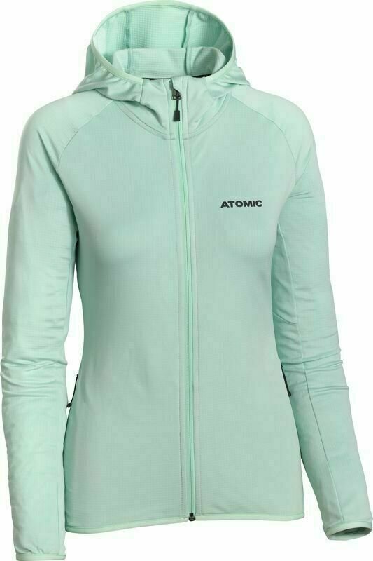 T-shirt/casaco com capuz para esqui Atomic W Revent Fleece Mint L Hoodie