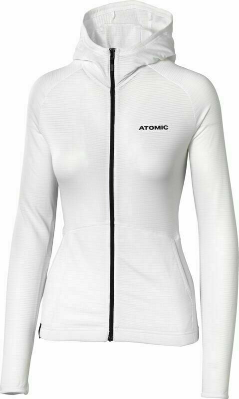 T-shirt/casaco com capuz para esqui Atomic W Alps FZ White XS Hoodie