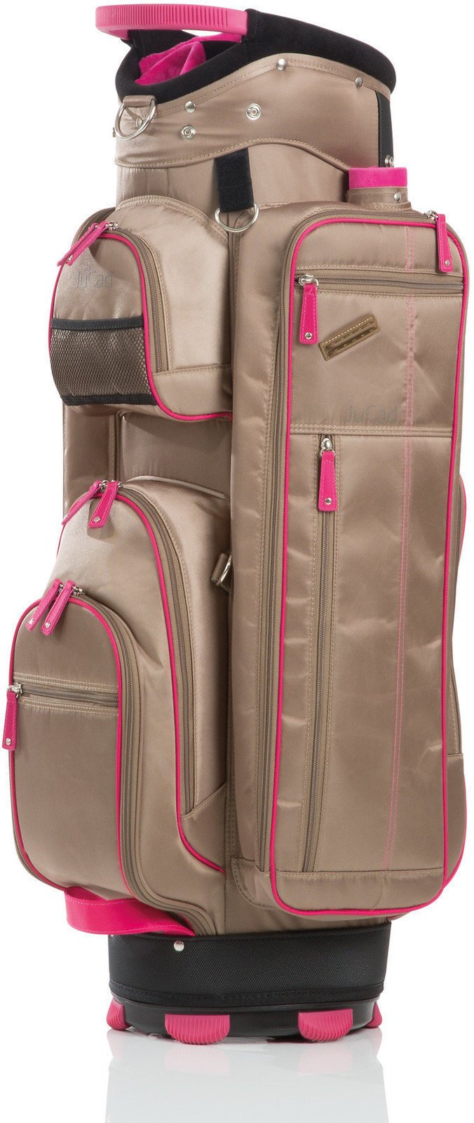Borsa da golf Cart Bag Jucad Function Plus Beige/Pink Borsa da golf Cart Bag