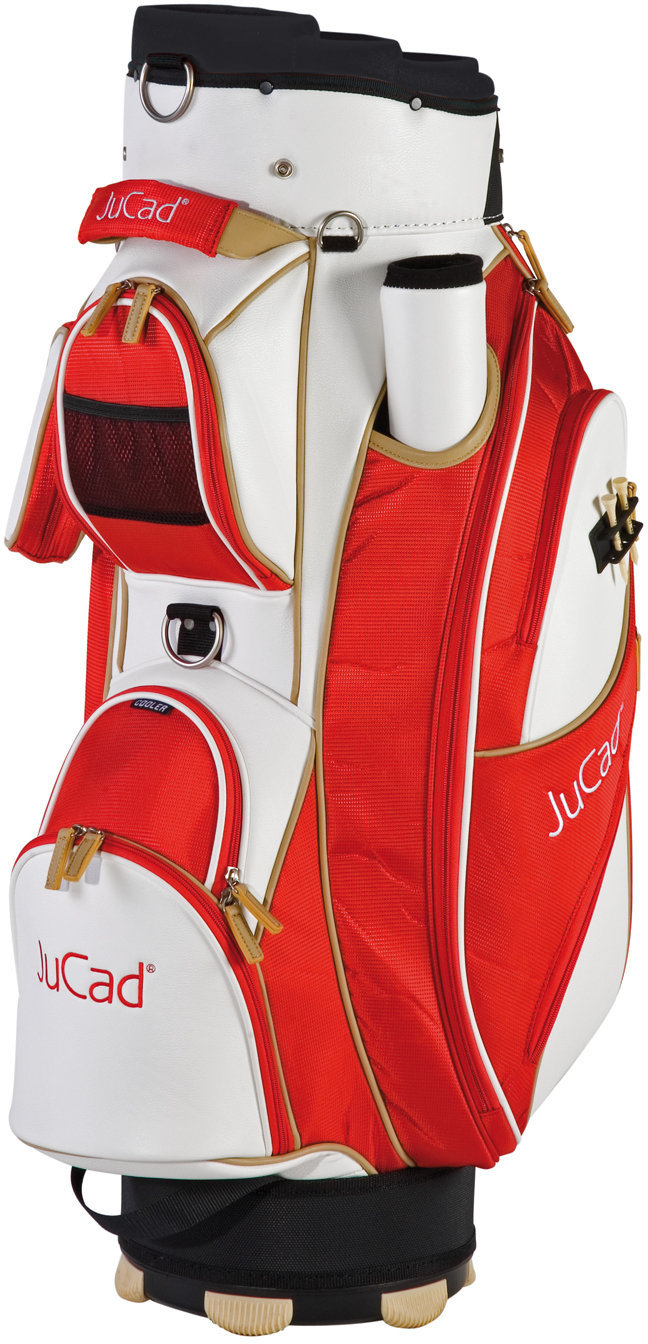 Golf torba Cart Bag Jucad Style White/Red/Beige Golf torba Cart Bag