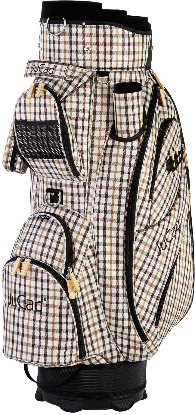Golfbag Jucad Style Beige/Check Pattern Cart Bag