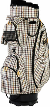 Golftas Jucad Style Beige/Check Pattern Cart Bag - 1
