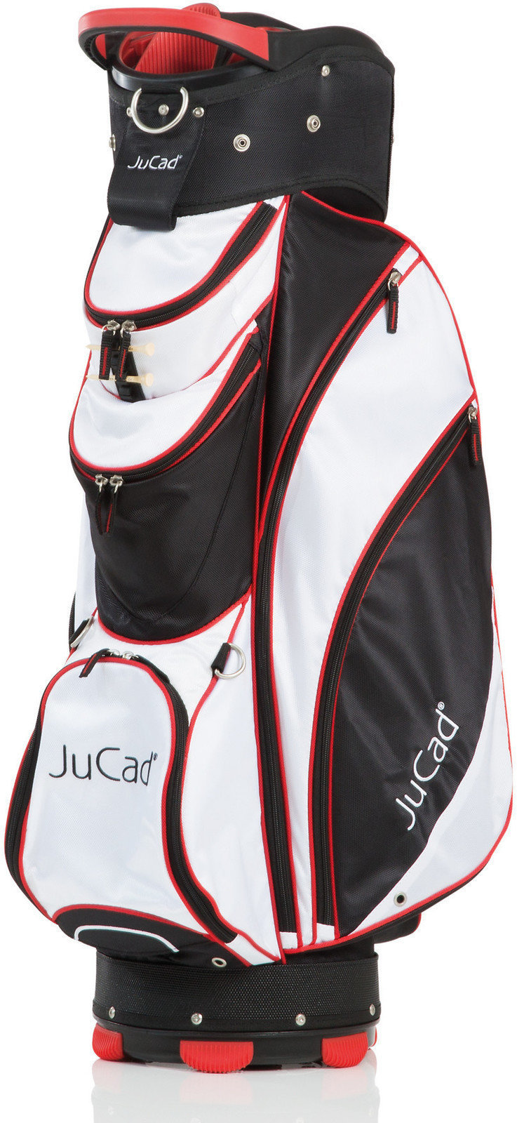 Borsa da golf Cart Bag Jucad Spirit Black/White/Red Cart Bag