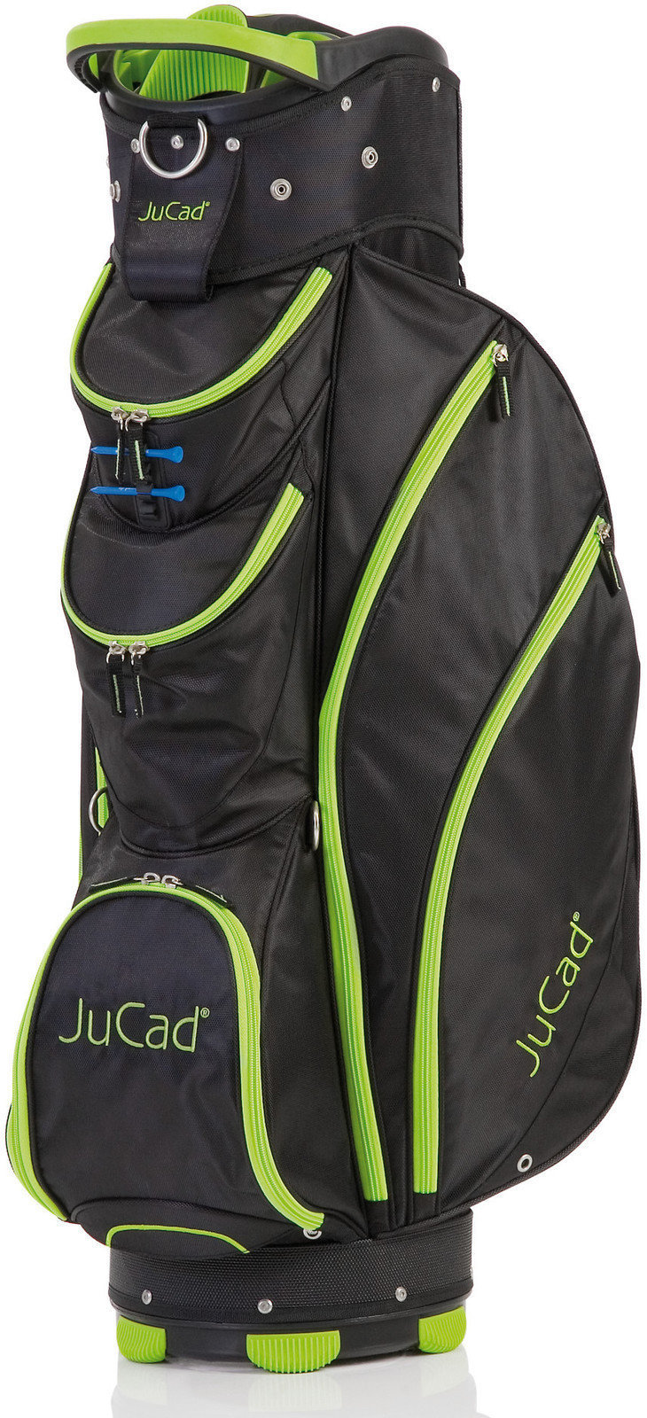 Чанти за голф > Чанти за голф – Cart Bags Jucad Spirit Black/Zipper Green Чантa за голф