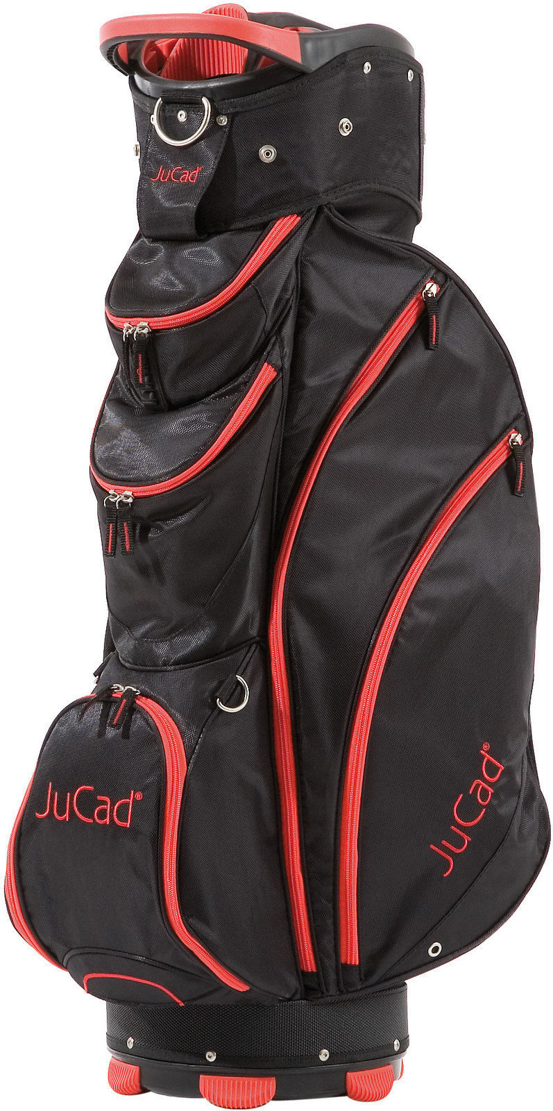 Golf torba Cart Bag Jucad Spirit Black/Zipper Red Golf torba Cart Bag