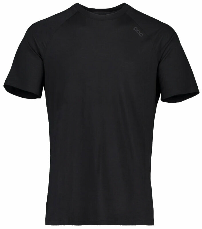 Odzież kolarska / koszulka POC Light Merino Tee Uranium Black XL