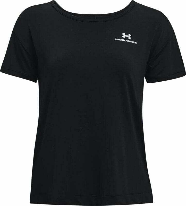 Løbe t-shirt med korte ærmer Under Armour UA W Rush Energy Core Black/White L Løbe t-shirt med korte ærmer